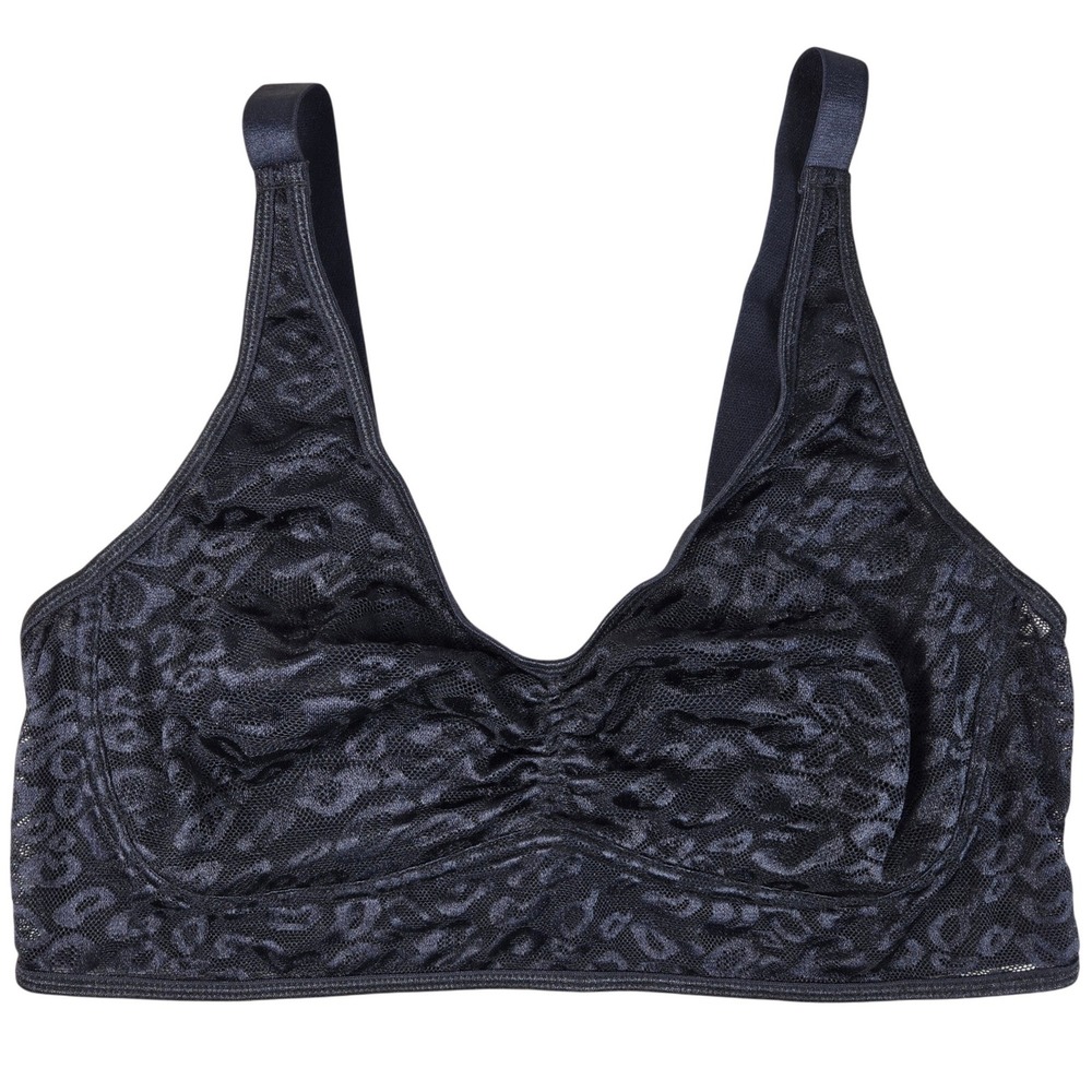 Ruby Ribbon Allure Demiette Lace Style 1763 Black Leopard Print Size 40 Wirefree